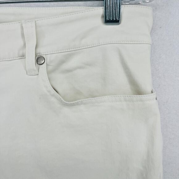EILEEN FISHER Jeans 10 Organic Cotton Stretch Denim Slim Ankle Bone White - Picture 9 of 15